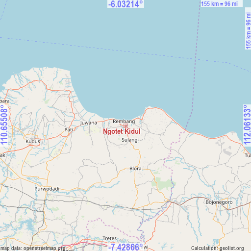 Ngotet Kidul on map