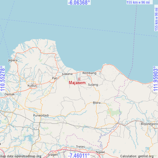 Majasem on map