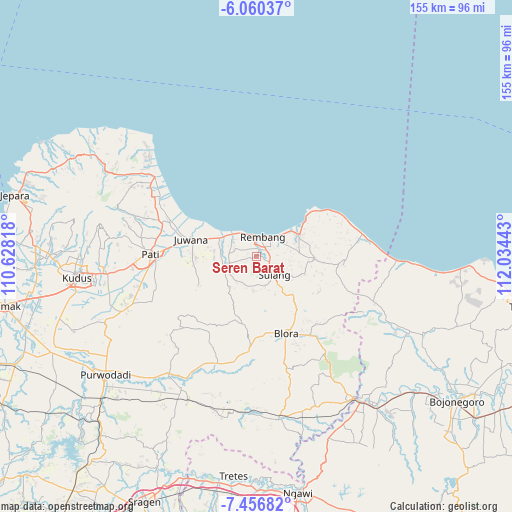 Seren Barat on map