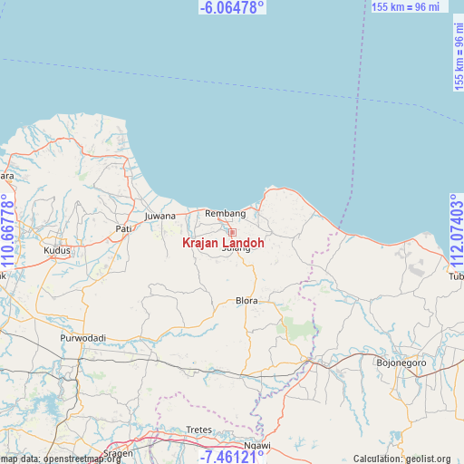 Krajan Landoh on map