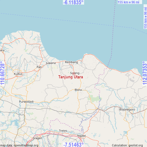 Tanjung Utara on map