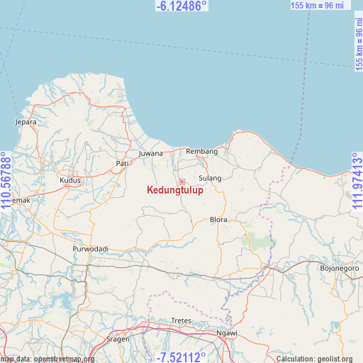 Kedungtulup on map