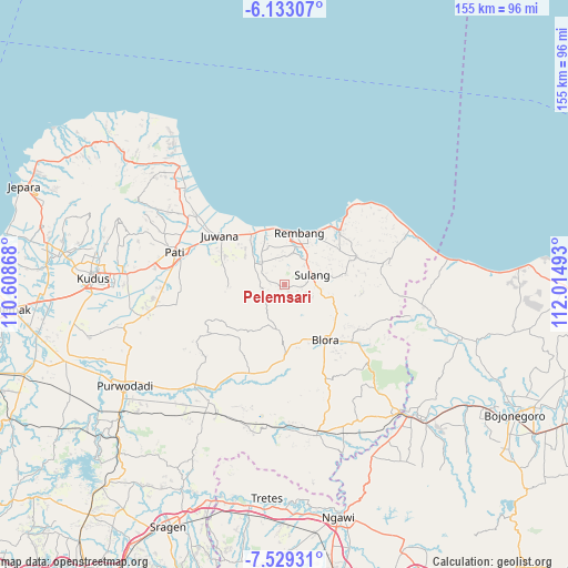 Pelemsari on map