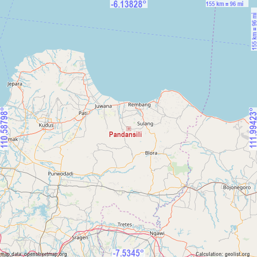 Pandansili on map