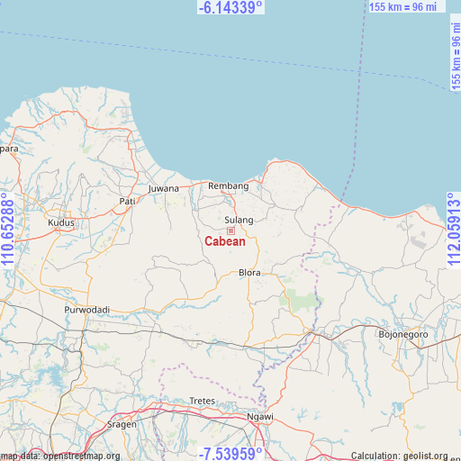 Cabean on map