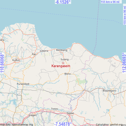 Karangasem on map