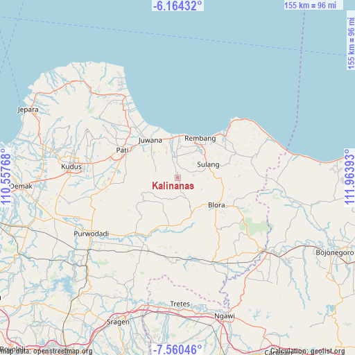 Kalinanas on map