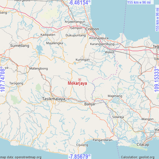 Mekarjaya on map