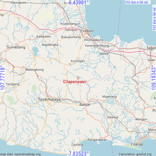 Citapenpasir on map