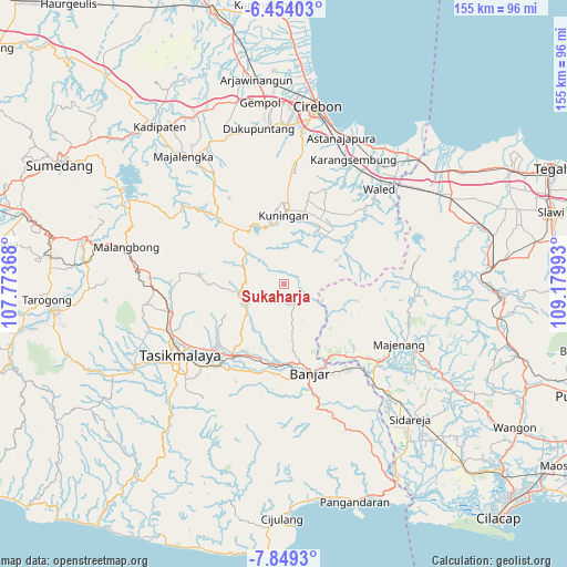 Sukaharja on map