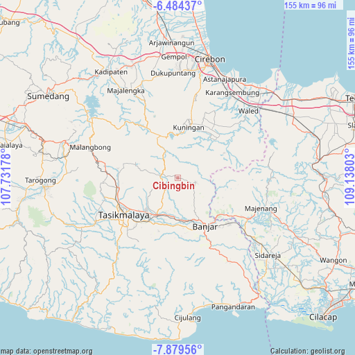 Cibingbin on map