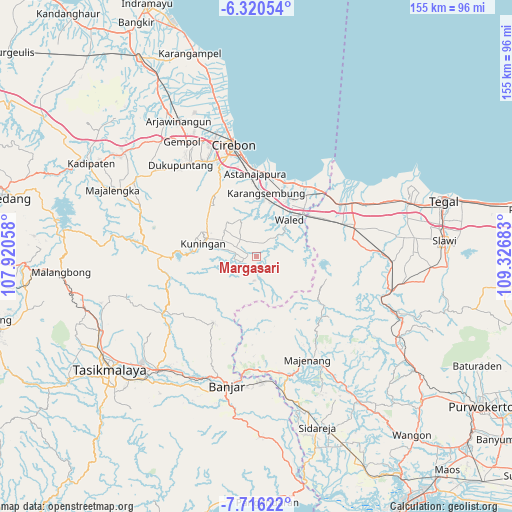 Margasari on map