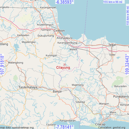 Cilayung on map