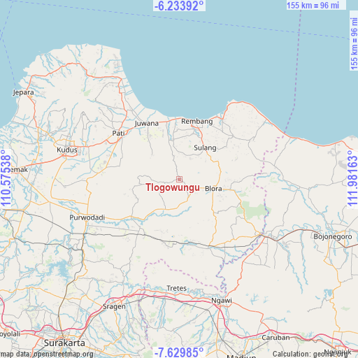 Tlogowungu on map