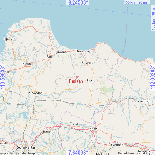 Padaan on map