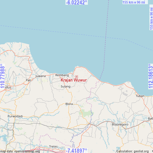 Krajan Wuwur on map
