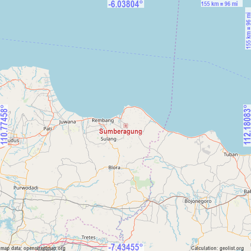 Sumberagung on map