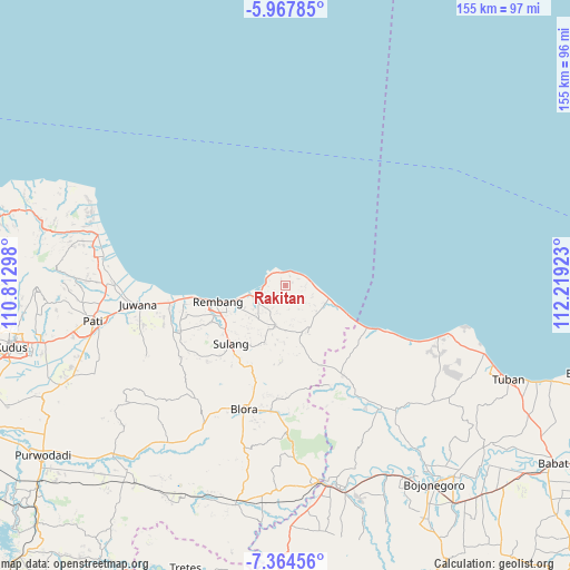 Rakitan on map