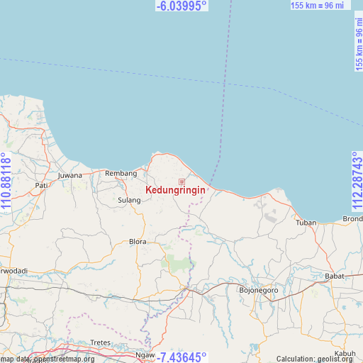 Kedungringin on map