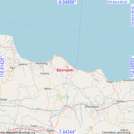 Balongteki on map