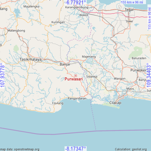 Purwasari on map