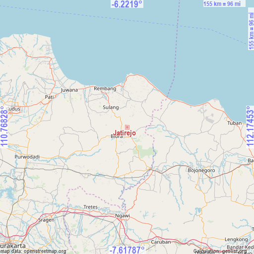 Jatirejo on map