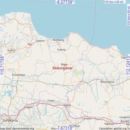 Kedungjenar on map