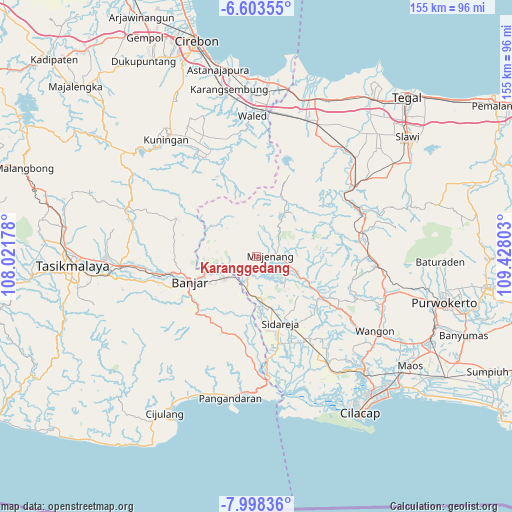 Karanggedang on map