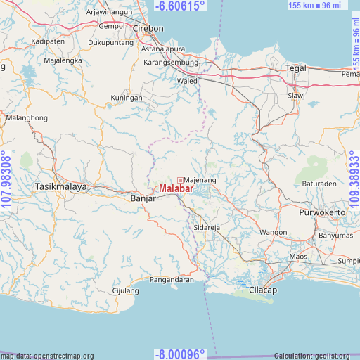 Malabar on map