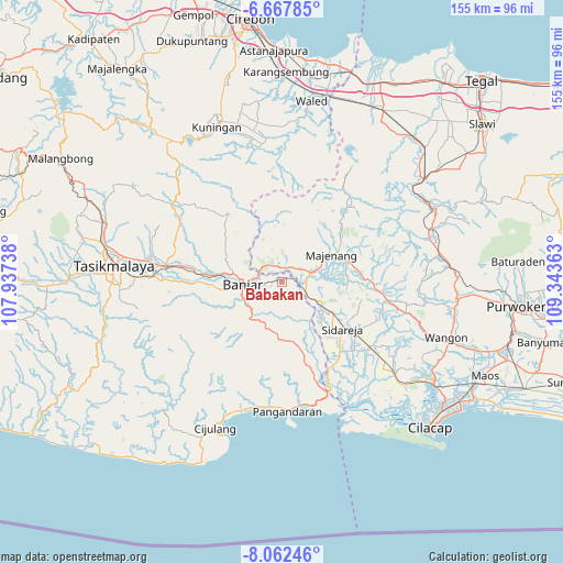 Babakan on map