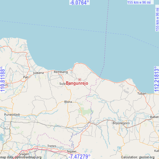 Bangunrejo on map