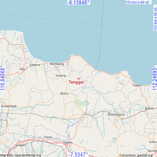 Tengger on map