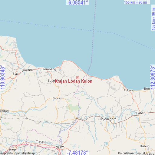 Krajan Lodan Kulon on map