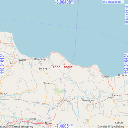 Tanggulangin on map