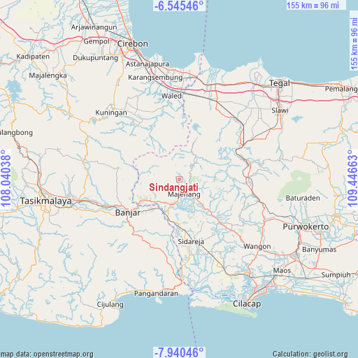 Sindangjati on map