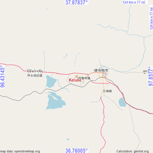 Keluke on map