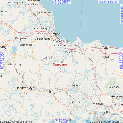 Cigedang on map