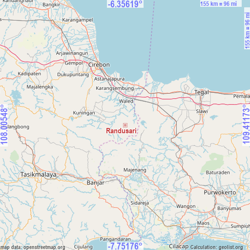 Randusari on map