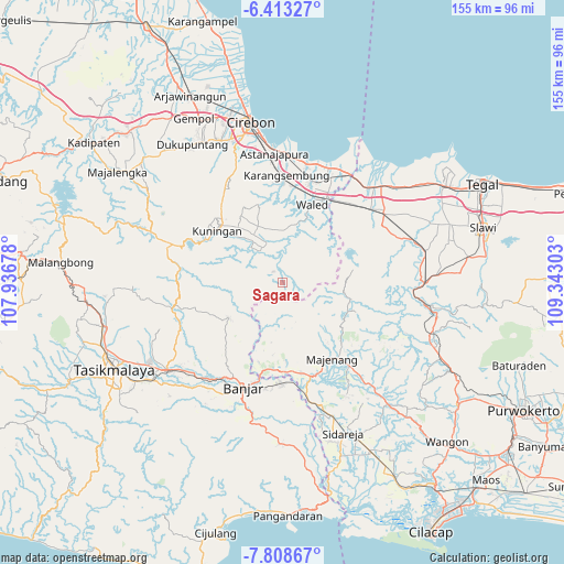 Sagara on map