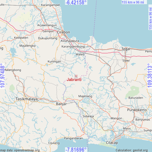 Jabranti on map