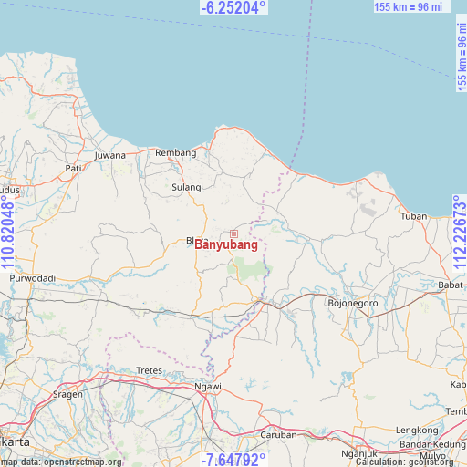Banyubang on map