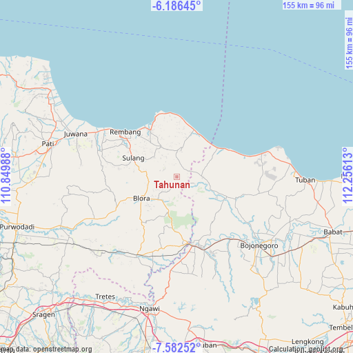 Tahunan on map