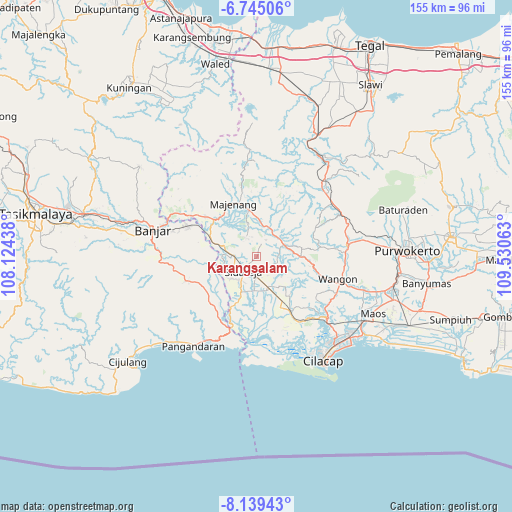 Karangsalam on map