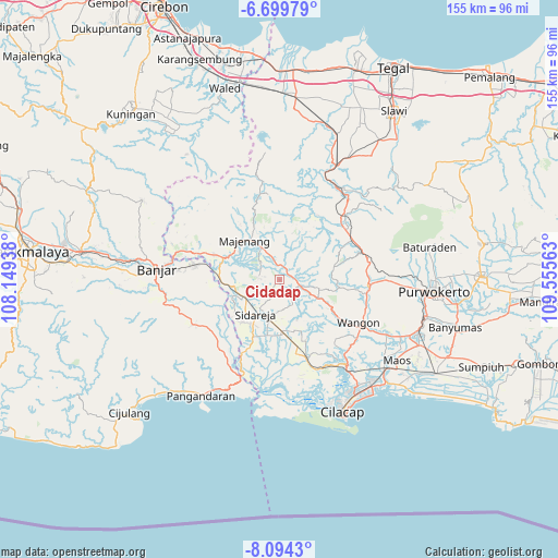 Cidadap on map