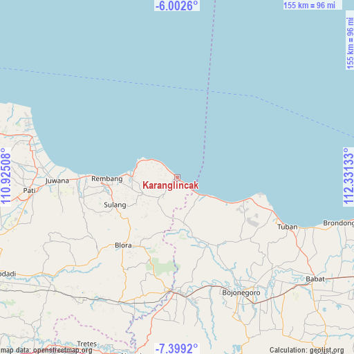 Karanglincak on map