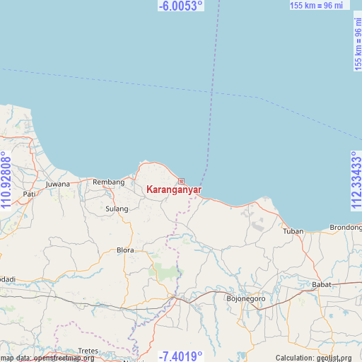 Karanganyar on map