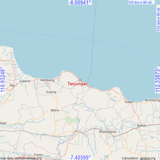 Tanjungan on map