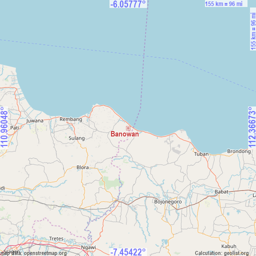 Banowan on map