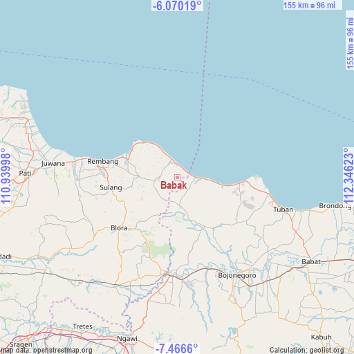 Babak on map