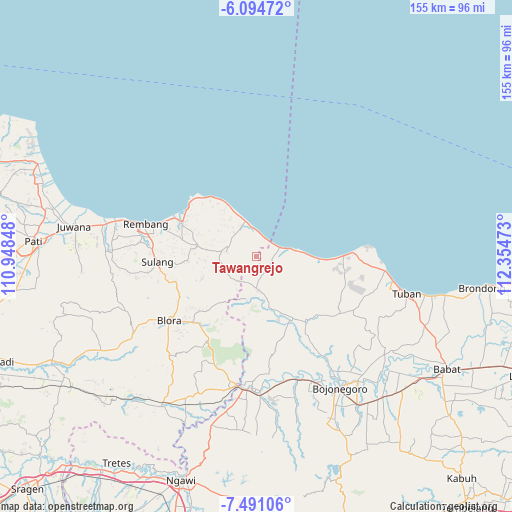 Tawangrejo on map